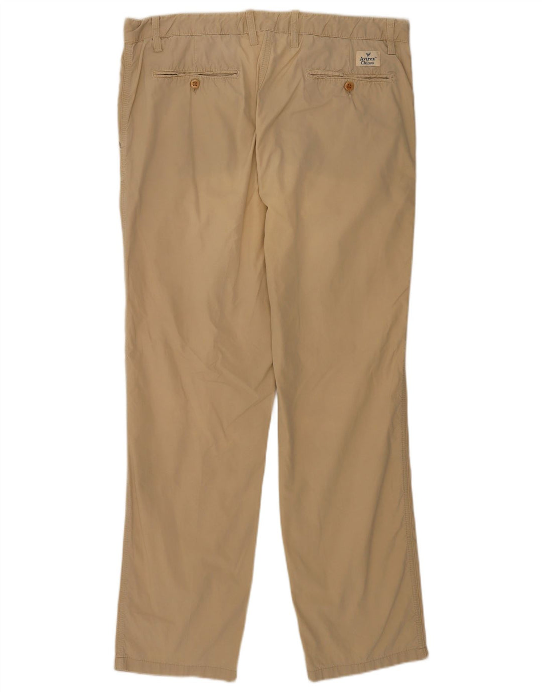 Pantaloni chino regolari da uomo Avirex W38 L32 cotone kaki