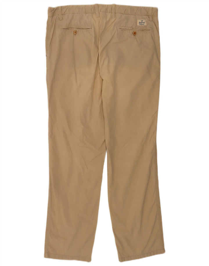 Pantaloni chino regolari da uomo Avirex W38 L32 cotone kaki