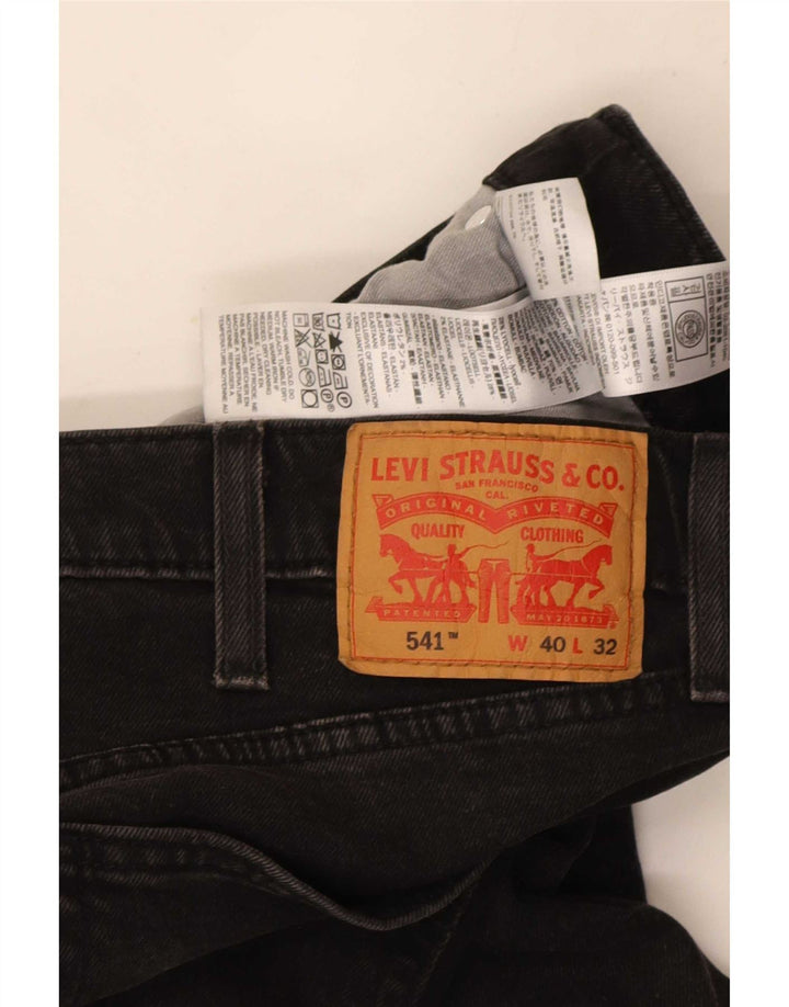Levi's Uomo 541 Jeans affusolati W40 L32 Cotone Nero