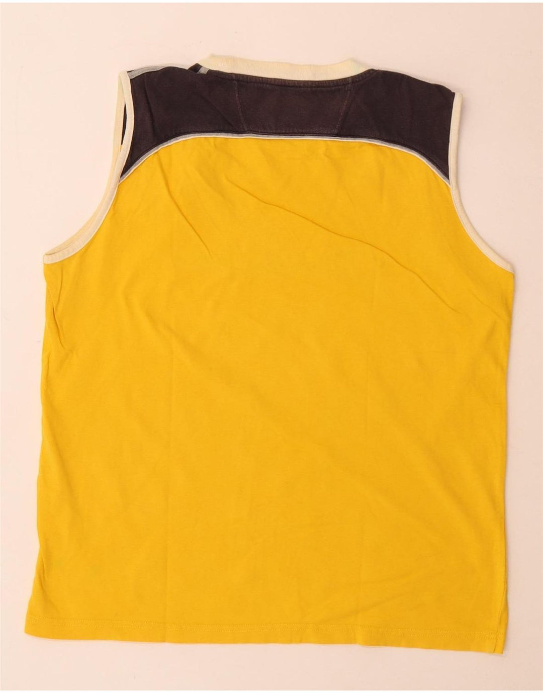 Canotta grafica da uomo Champion, grande, cotone color block giallo