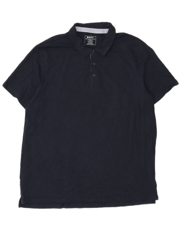 Polo da uomo Mountain Warehouse 2XL cotone screziato blu navy