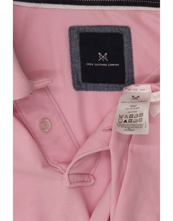 CREW CLOTHING Polo da uomo 2XL in cotone rosa