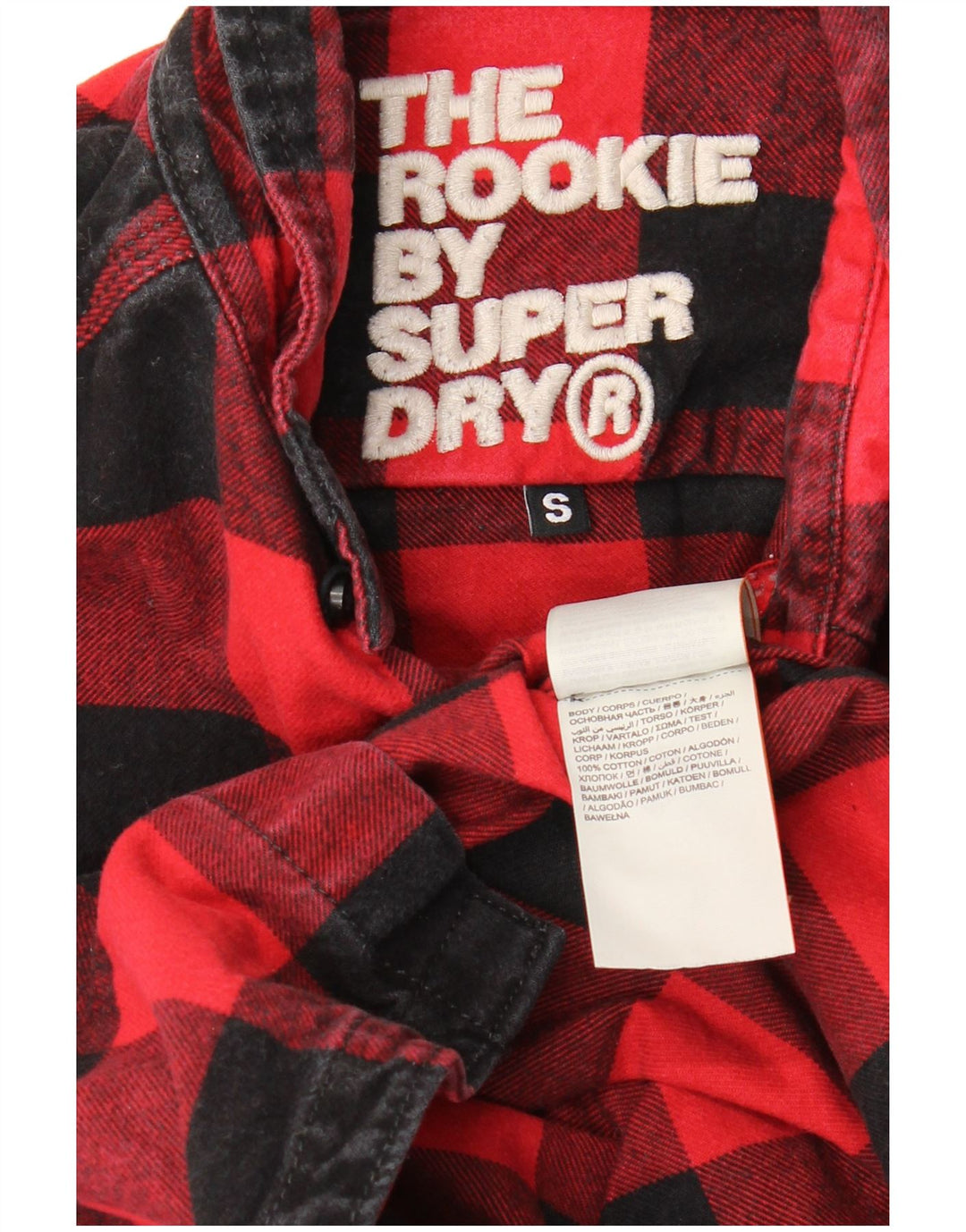 Camicia da uomo in flanella con grafica a quadri Superdry The Rookie Small Red Check