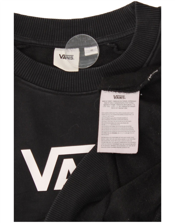 Felpa oversize con grafica corta da donna Vans, taglia UK 14, media, nera