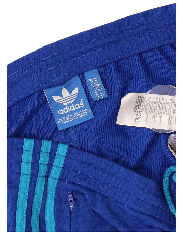 Pantaloni da tuta da uomo Adidas in poliestere blu medio