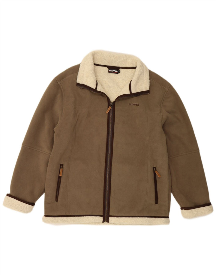 KLEPPER Giacca in pile Sherpa da uomo IT 56 3XL Poliestere kaki