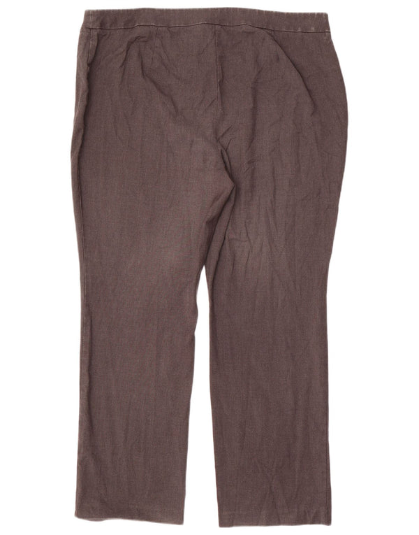 Pantaloni da abito dritti da donna Marks & Spencer UK 20 2XL W40 L29 Grigio