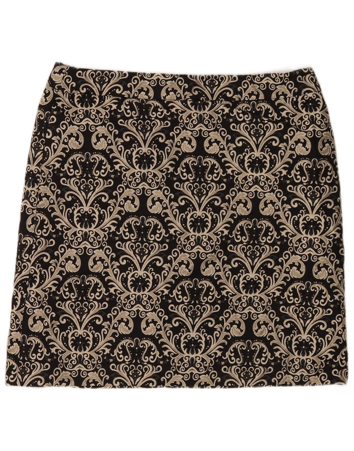Minigonna da donna Marks & Spencer UK 14 Large W34 Poliestere Paisley dorato