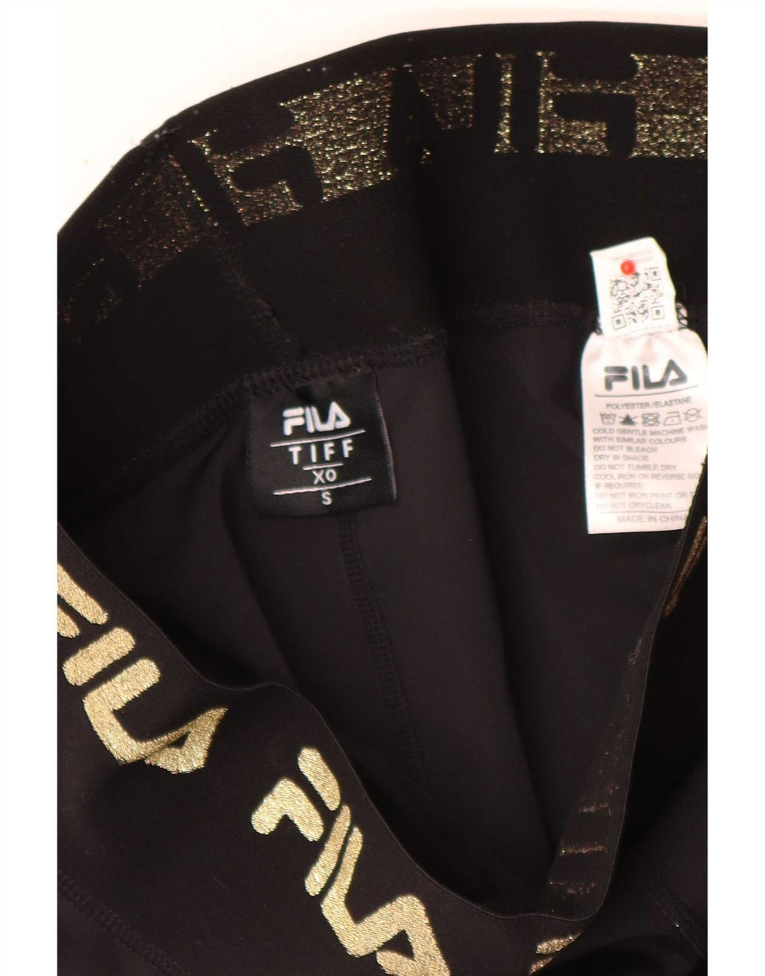 Leggings grafici da donna Fila UK 10 piccoli sportivi in poliestere nero