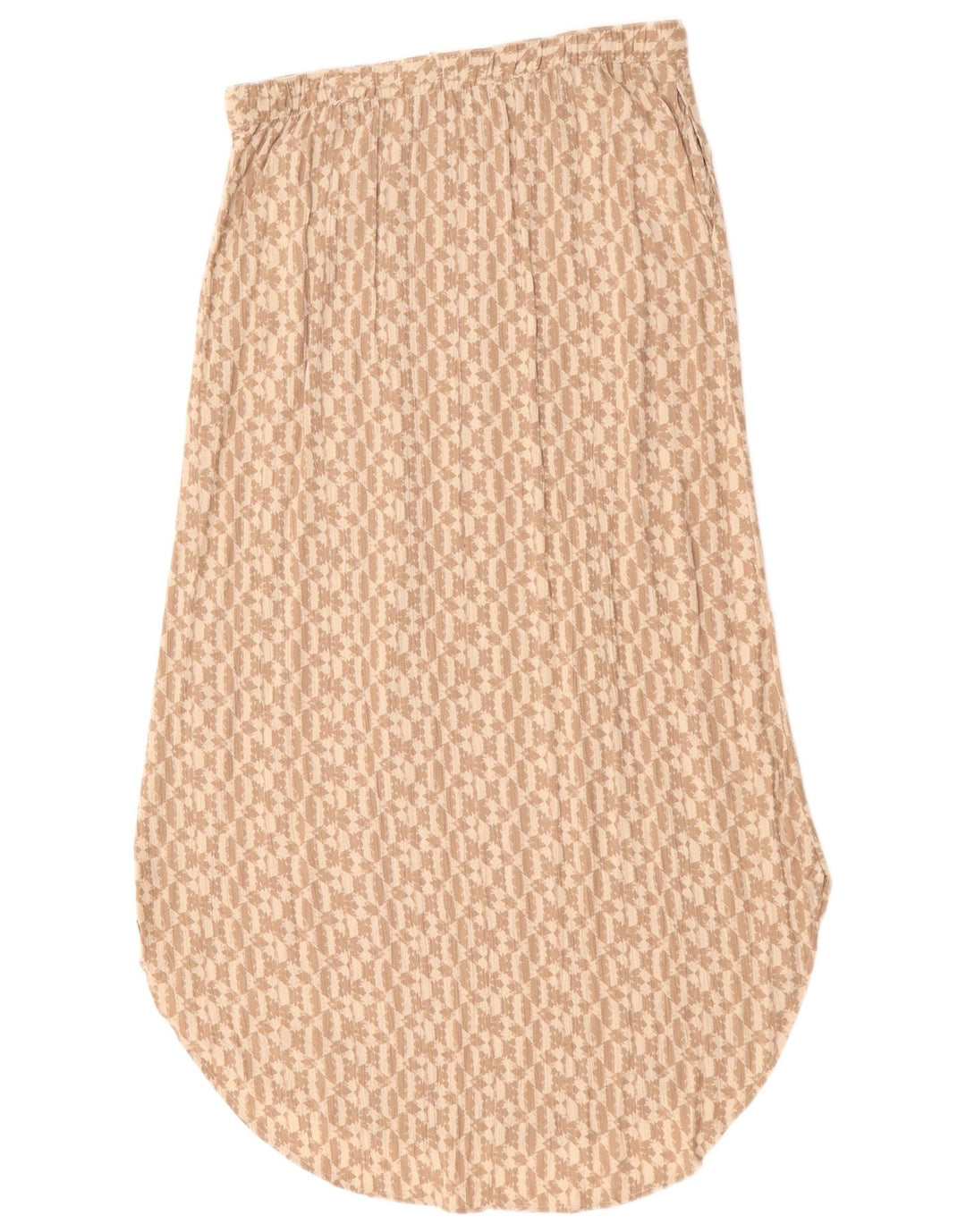 Gonna lunga da donna Eddie Bauer UK 14 media W30 Rayon geometrico beige