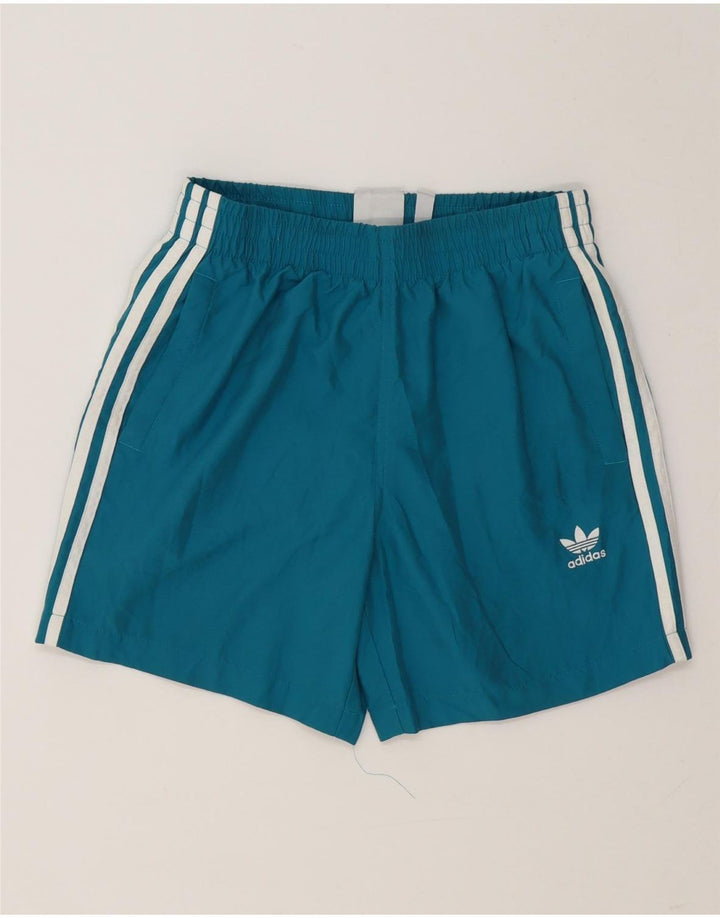 Pantaloncini sportivi da donna Adidas UK 8 Small blu poliestere