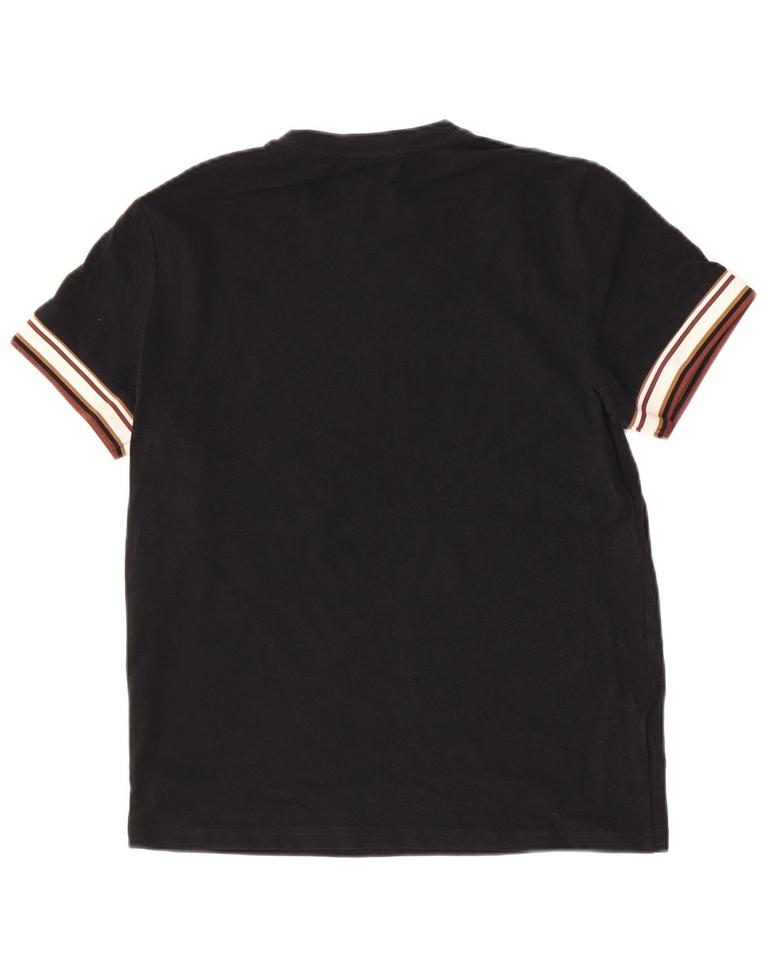 T-shirt da uomo Fred Perry Top in cotone color block medio nero