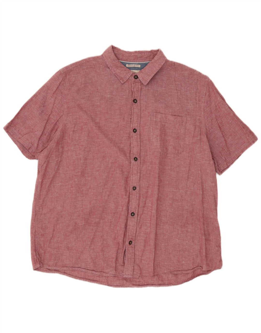 Camicia da uomo a maniche corte, vestibilità regolare, Fat Face, 2XL, cotone rosso