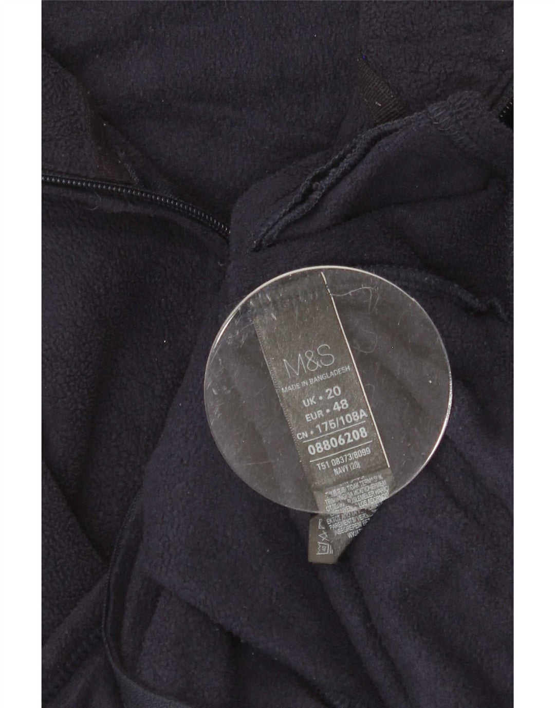 Giacca in pile da donna Marks & Spencer UK 20 2XL poliestere blu navy