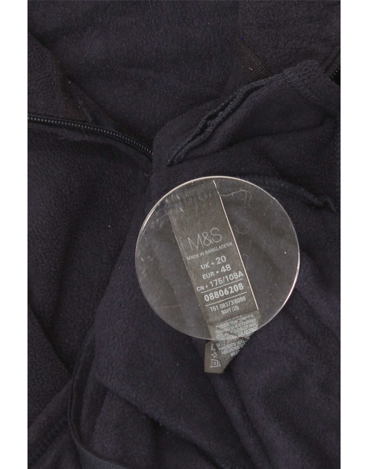 Giacca in pile da donna Marks & Spencer UK 20 2XL poliestere blu navy