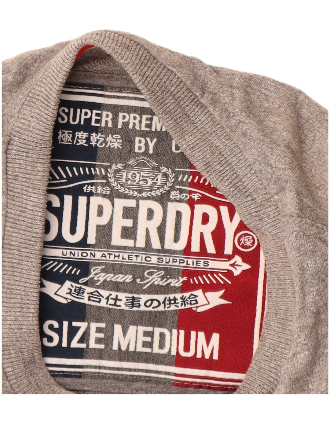 T-shirt grafica da uomo SUPERDRY Top in cotone grigio medio