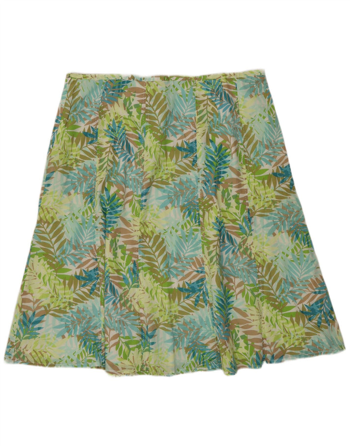 Gonna a trapezio da donna EDDIE BAUER US 12 Large W32 floreale multicolore