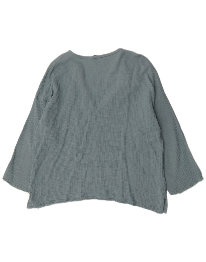 Top tunica oversize da donna Zara UK 18 XL cotone blu