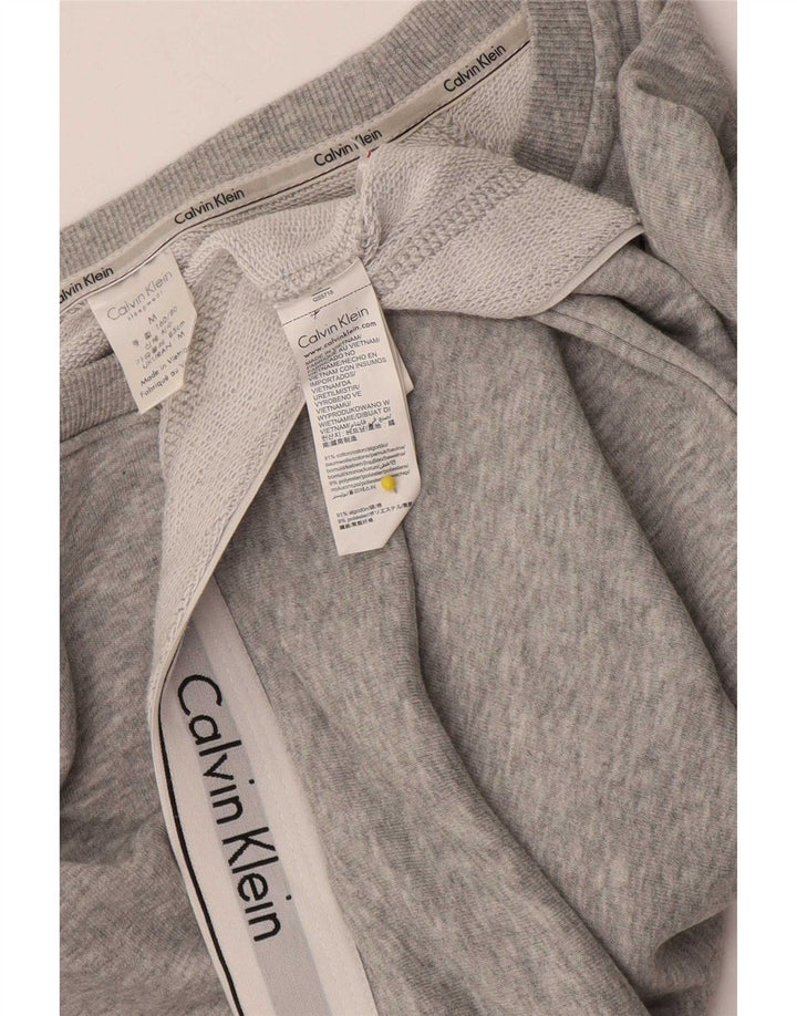 Calvin Klein Womens Sleepwear Graphic Top manica lunga UK 14 Grigio medio