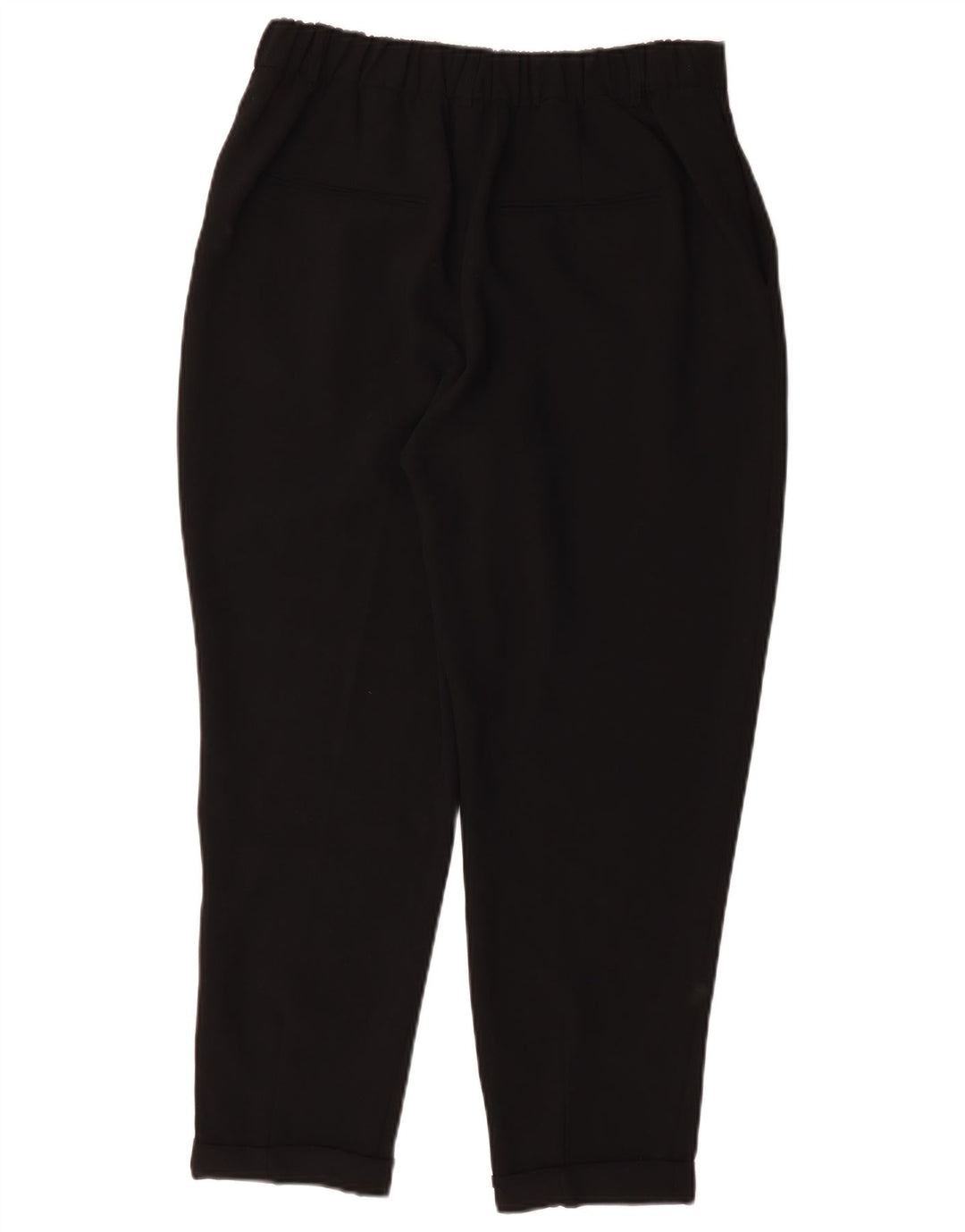 Pantaloni corti a vita alta da donna Zara grandi W32 L25 poliestere nero
