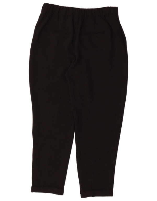 Pantaloni corti a vita alta da donna Zara grandi W32 L25 poliestere nero