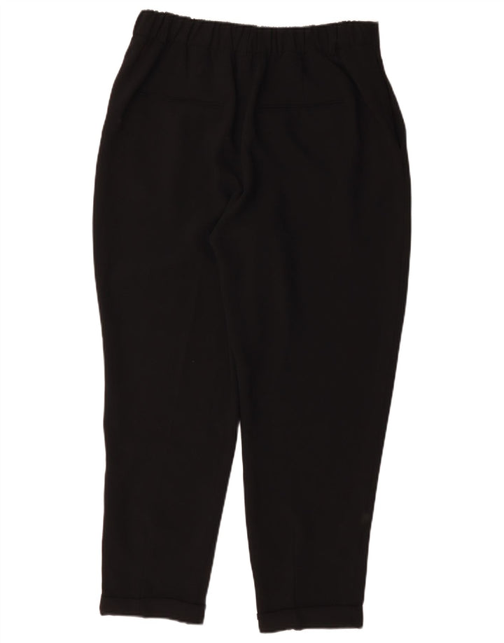Pantaloni corti a vita alta da donna Zara grandi W32 L25 poliestere nero