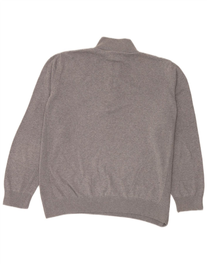 Maglione Barbour da uomo con zip e collo XL in cotone grigio