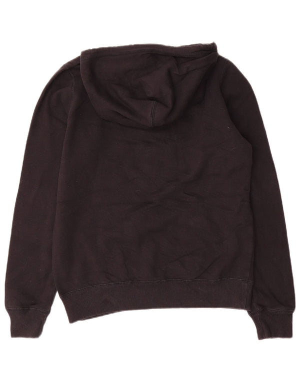 Maglione con cappuccio grafico da donna NIKE UK 14 cotone nero medio