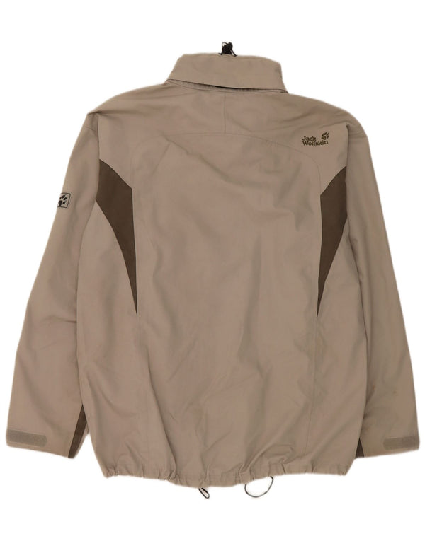 Giacca antipioggia da uomo Jack Wolfskin UK 40/42 Large Grigio Colourblock Poliestere