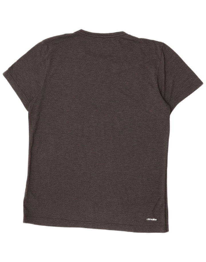 T-shirt Adidas Climalite da uomo, grande, in poliestere grigio
