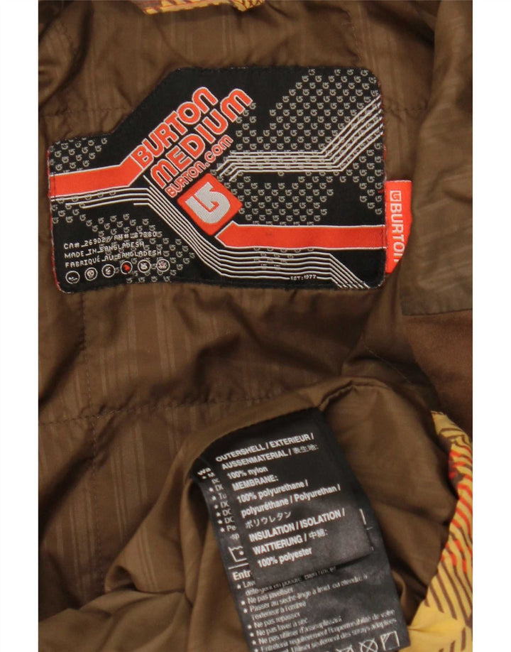 Giacca da sci con cappuccio da uomo Burton UK 38 poliestere medio a quadri rossi
