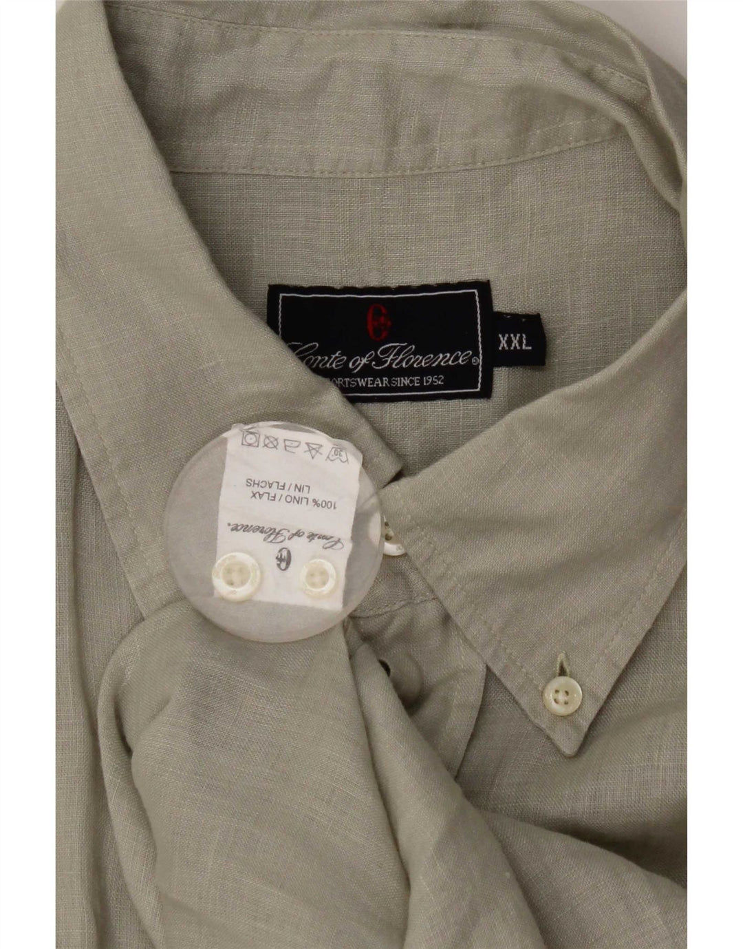 Camicia da uomo Conte of Florence 2XL Lino grigio