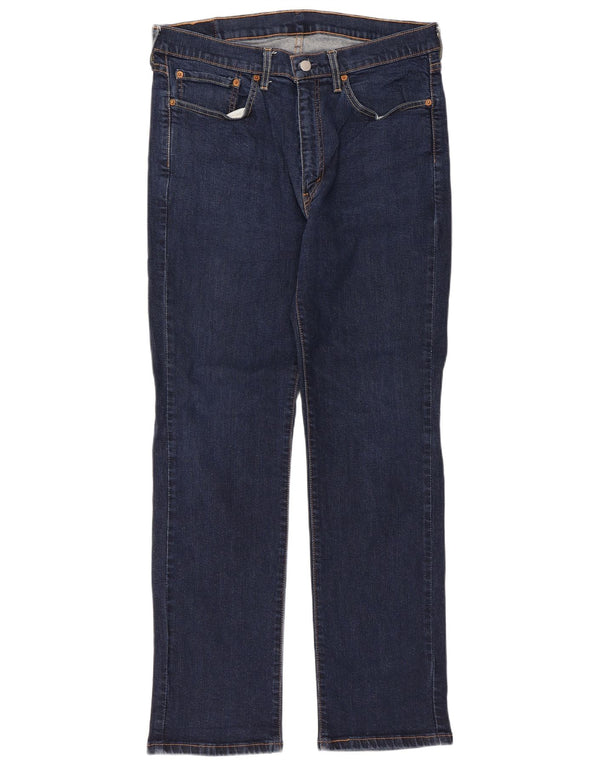 Levi's Mens 514 Straight Jeans W36 L32 Navy Blue Cotton