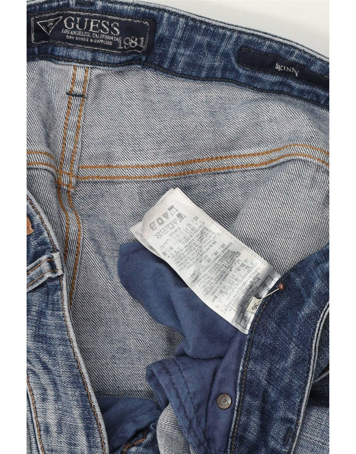 Pantaloncini di jeans da uomo Guess W36 grandi in cotone blu