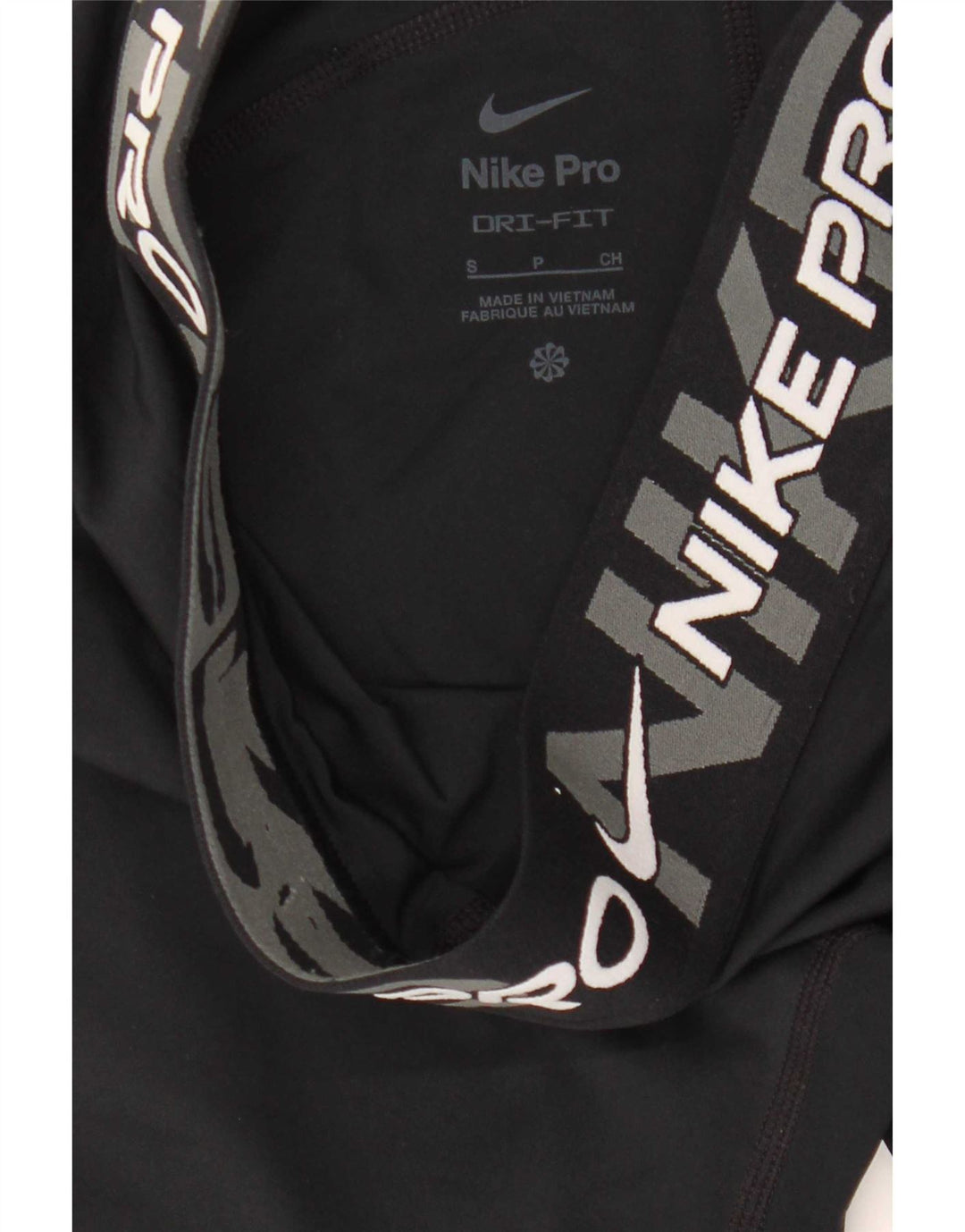 Leggings grafici Nike Dri Fit da donna UK 10 piccoli poliestere nero