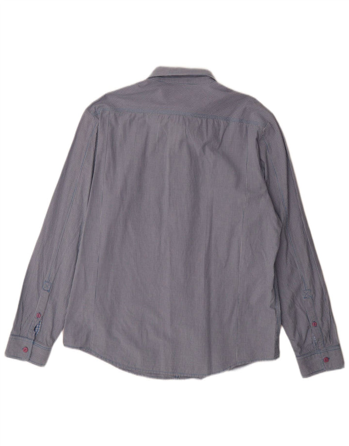 Camicia da uomo Lee 2XL in cotone a quadretti blu