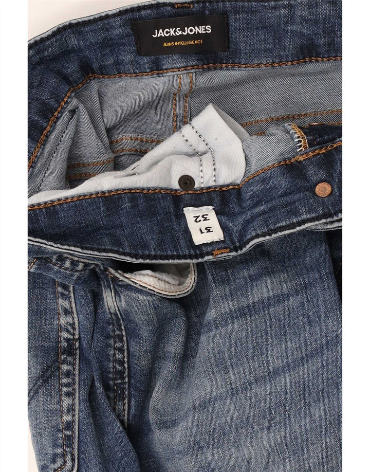 Pantaloncini di jeans da uomo Jack & Jones W31 cotone blu medio