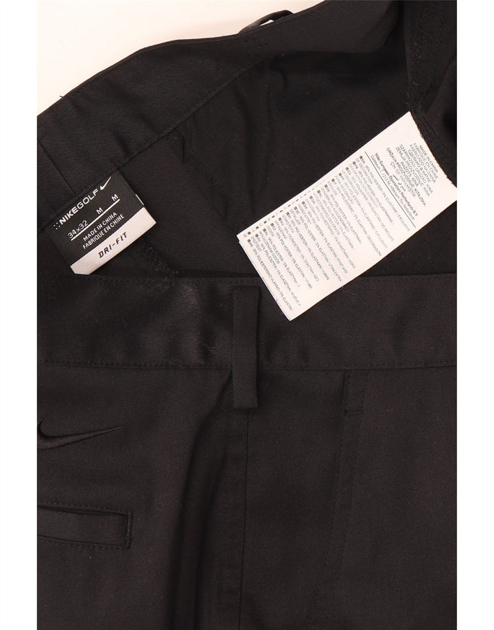 Pantaloni chino dritti NIKE Dri Fit da uomo W34 L32 poliestere nero
