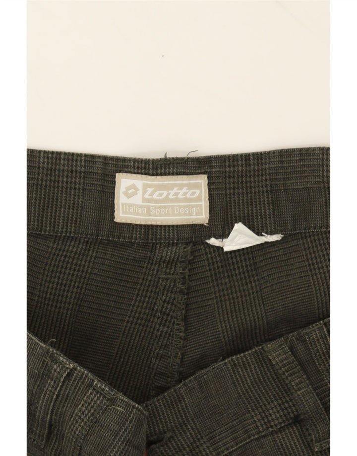 LOTTO Mens Cargo Shorts W40 XL Grey Check Vintage Lotto and Second-Hand Lotto from Messina Hembry 
