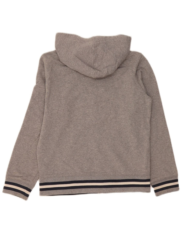 Maglione con cappuccio e zip grafica da bambino Benetton 10-11 anni XL in cotone grigio