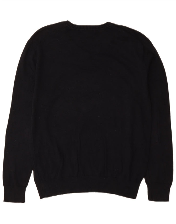Maglione da uomo con scollo a V Gap in cotone medio blu navy