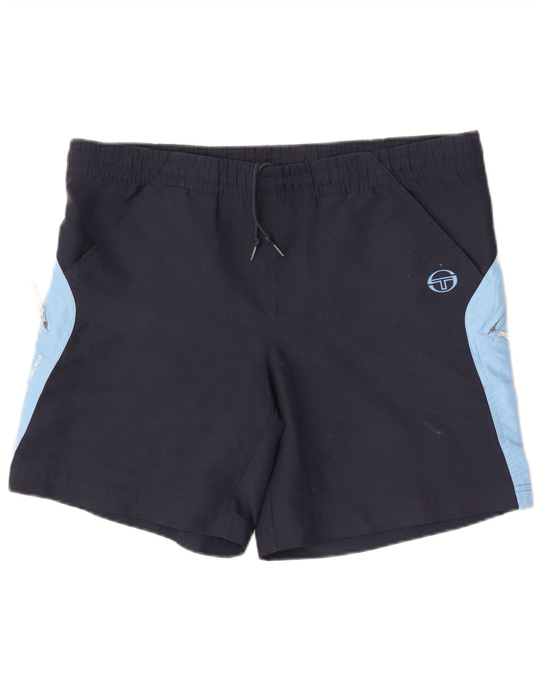 Pantaloncini sportivi grafici da uomo Sergio Tacchini color block medio blu navy