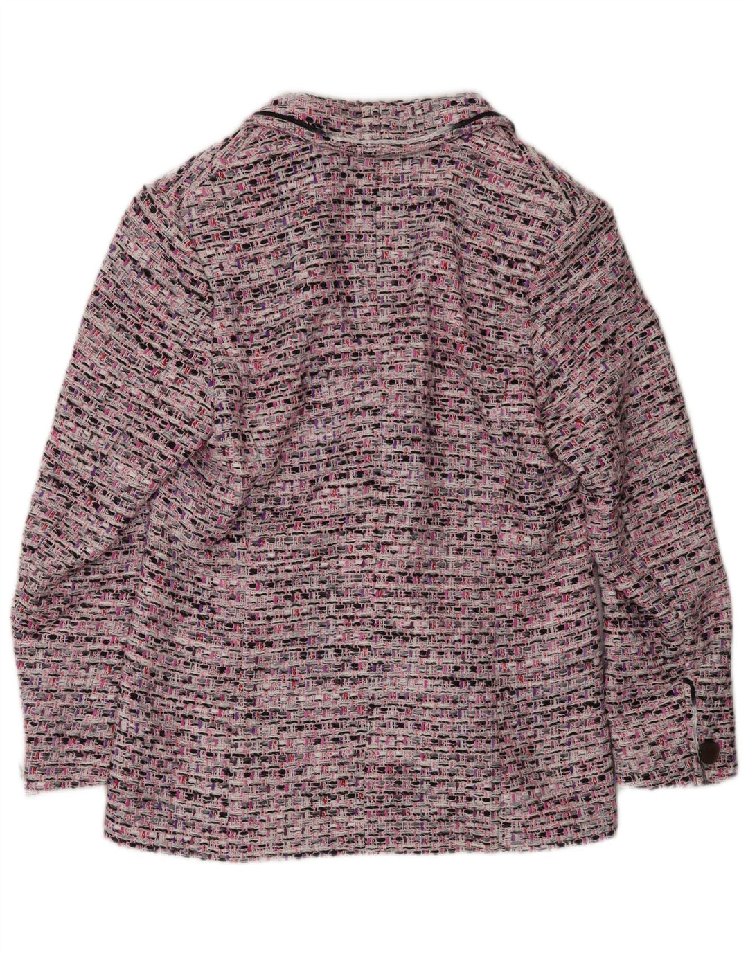 Giacca blazer vintage da donna a 3 bottoni UK 14 rosa medio screziato