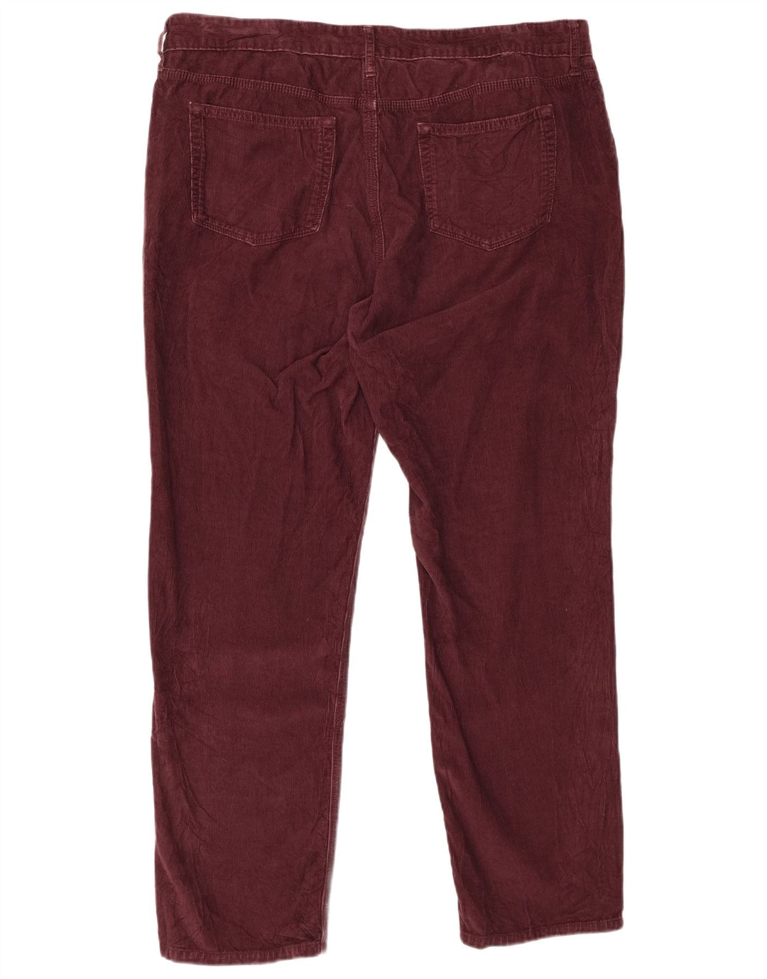 EDDIE BAUER Pantaloni da donna in velluto a coste da fidanzato US 18 2XL W38 L31 Bordeaux