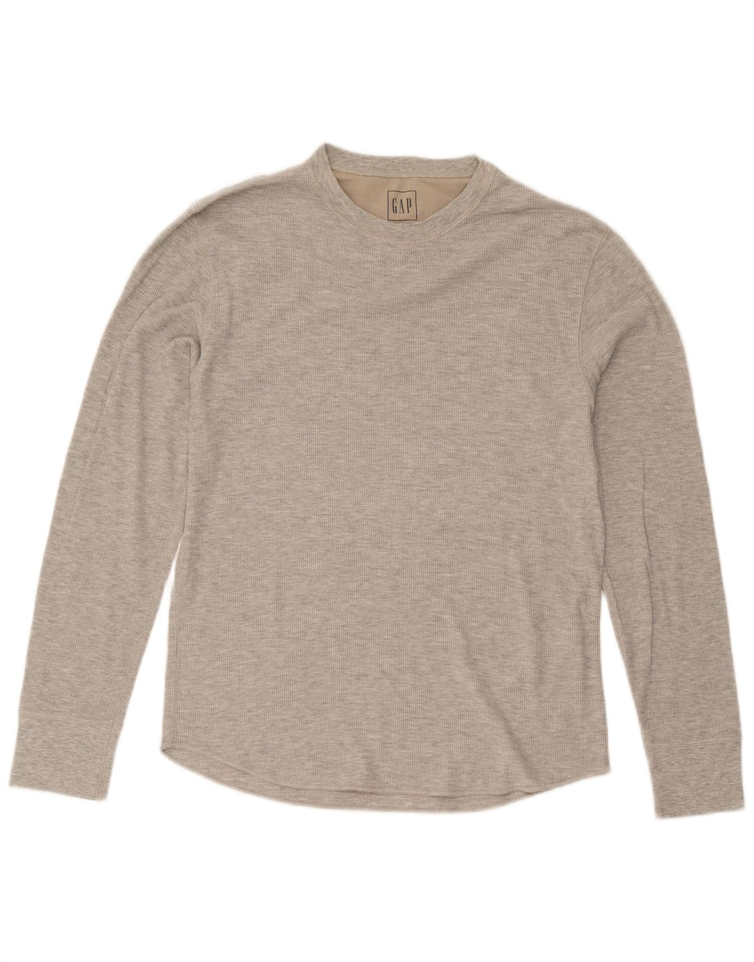 Top Gap da uomo a maniche lunghe in cotone grigio medio