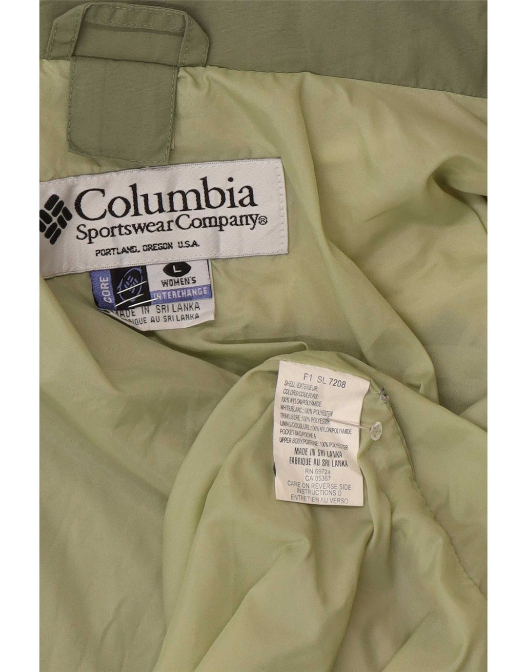 Giacca antipioggia Columbia da donna Interchange Loose Fit UK 16 Large Verde