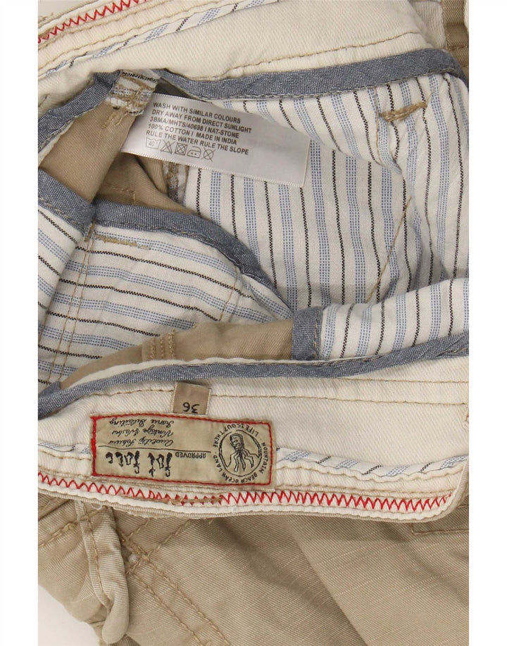 Pantaloncini cargo da uomo Fat Face grandi W36 in cotone beige