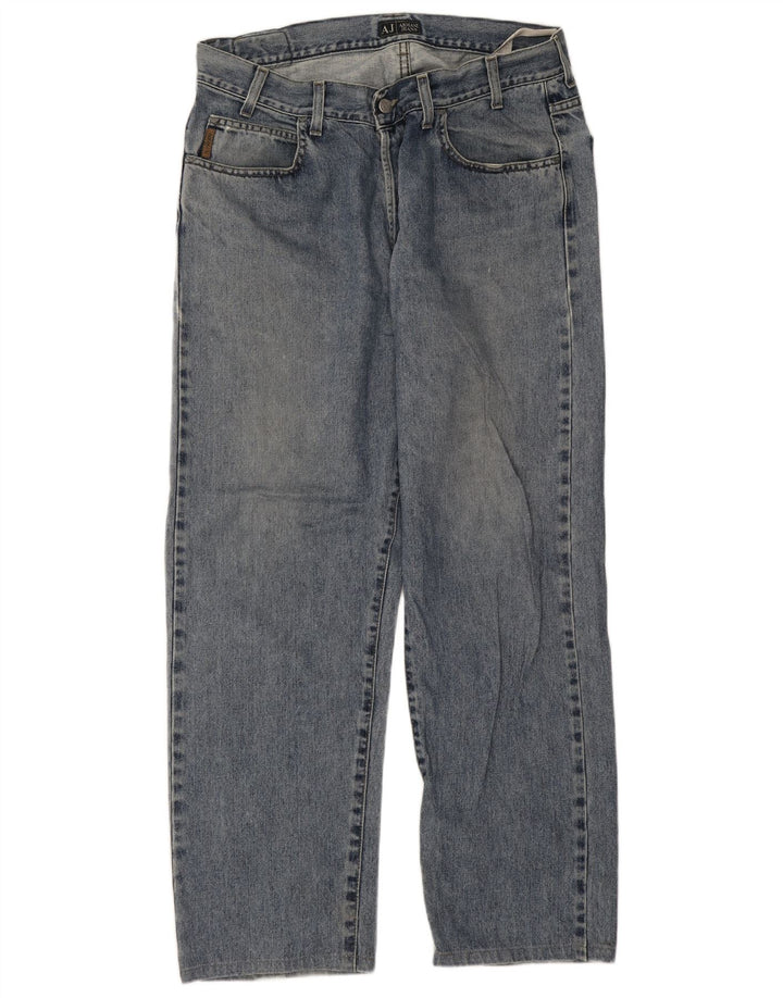 Jeans dritti da uomo Armani W36 L29 cotone blu