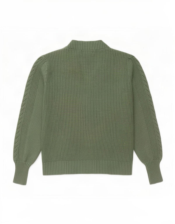 Marks & Spencer Womens Cardigan Sweater UK 10 Small Green Viscose