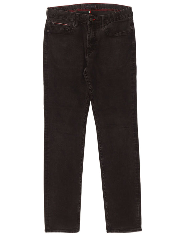 Jeans dritti elasticizzati Denton da uomo Tommy Hilfiger W34 L36 cotone nero